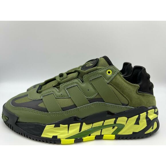 Adidas Niteball Men's Sneakers Olive Green Black FX7645 Size 7.5 NWT - Picture 11 of 12